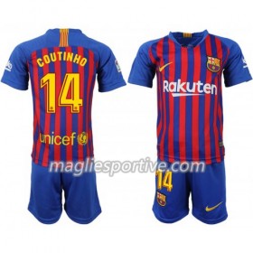 Completo Calcio Barcellona Coutinho 14 Bambino Divisa Prima 2018/2019